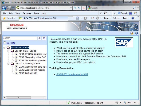 Oracle User Productivity Kit 3.5 using-web-pages-upk-35-img-10